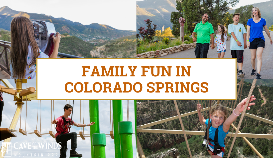 Infographic for Cave of the Winds about the most fun things to do with kids at Cave of the Winds